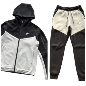 Nike Tech Fleece Gris, Negro y Blanco