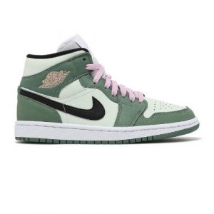 Air Jordan 1 Mid Green Pink