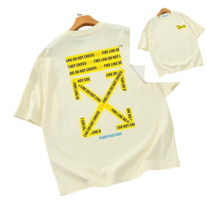 Camiseta Off-White Oversize Crema