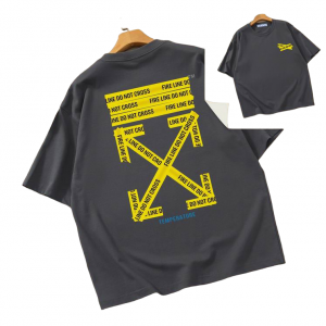 Camiseta Off-White Oversize Gris Oscuro