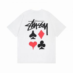 Camiseta STÜSSY Blanca POKER