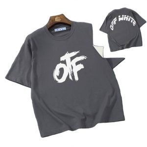 Camiseta Off-White Oversize Gris Oscuro