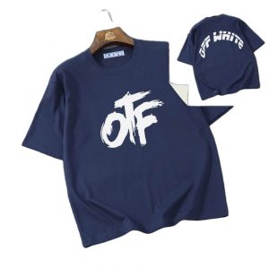 Camiseta Off-White Oversize Azul Marino