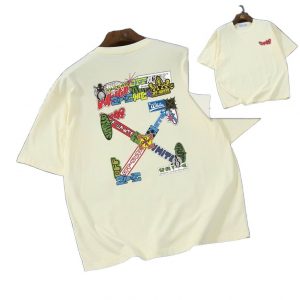 Camiseta Off-White Oversize Crema