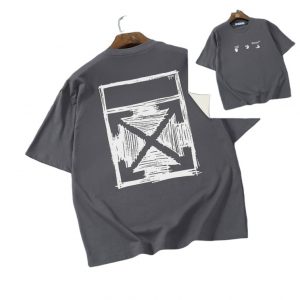 Camiseta Off-White Oversize Gris Oscuro